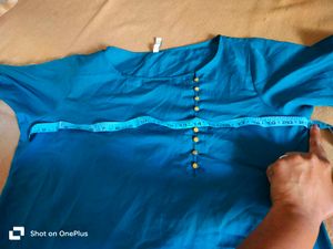 Teal Blue ( Rama )Button-Down Tunic