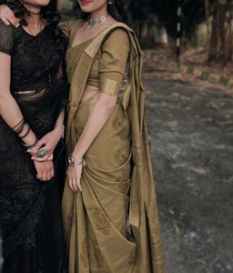 Olive Green Cotton Saree ✨️