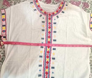 White Top With Embroidery