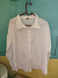 Oversized White Button-Down