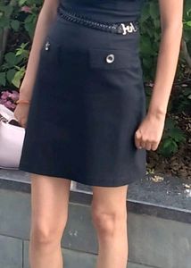 Black Front Button Formal Dress With Belt