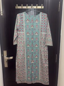 Teal Printed Kurta
