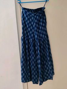 Navy Blue Cotton Sharara Pant