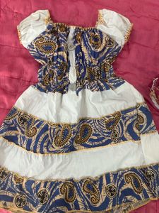 Vintage Burgundy &amp; White Dress