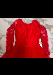 DROPPED 💯 Red Flared Gown..❤️🍒