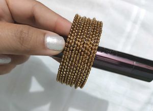Dazzling Golden Bangles Set