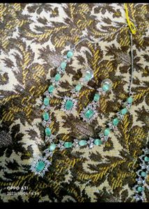 30 RS OFF :AMERICAN DIAMOND MINT GREEN SET