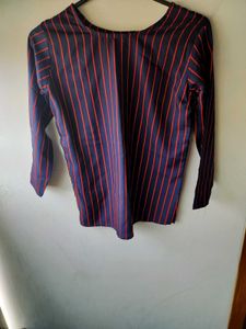 Striped Long Sleeve Blouse