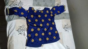 Navy blue and white lahenga