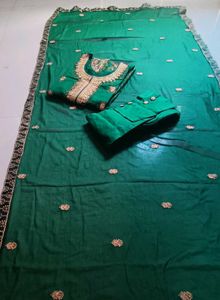 Emerald Green Embroidered Kurta Set