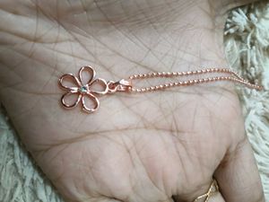 Rose Colored Flower Necklace