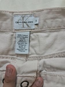 ♡ Calvin Klein Beige Denim SKIRT♡