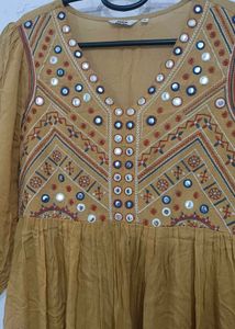 Gown Dress With Mirror Work