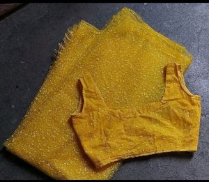 Kajukatli- yellow Saree