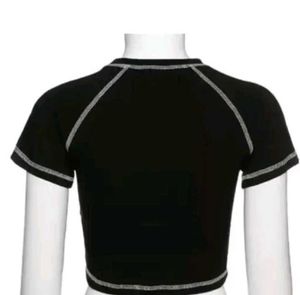 Graphic Print Crop Top