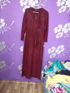 Elegant Maroon Maxi Dress