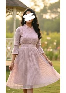 Women's Georgette Wrinkle Printed Dress