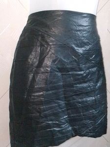 Black Leather Mini Skirt