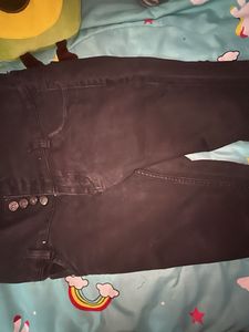 High-Waisted Black Jeans