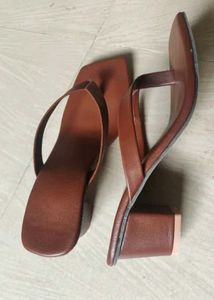 Tan Block Heel Sandals