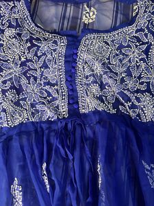 Blue Embroidered Kurta