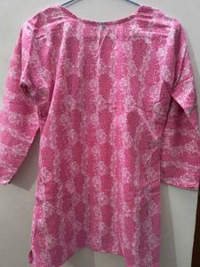 Pink Floral Kurta