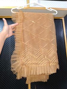 Elegant Golden Embroidered Salwar Kameez