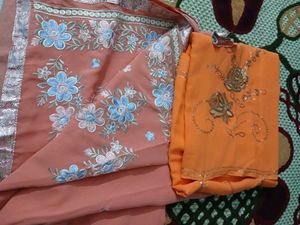 Embroidered Indian Saree COMBO