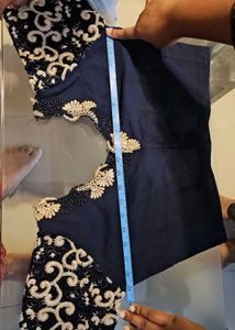 Navy Blue Laced Blouse