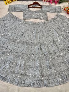 🆕️🆕️Premium Rangoli Silk Sequins Embellished Lehenga