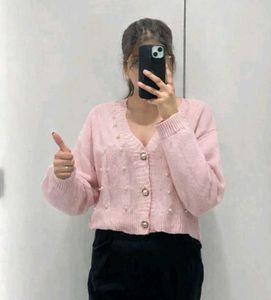 Shein Pearl Embellished Cardigan💕