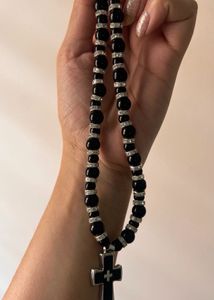 Black Grace Cross Necklace 🖤✨