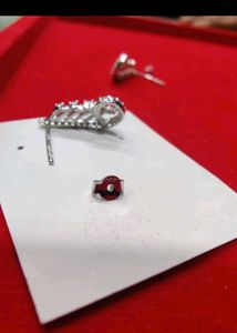 925 Italian Sparkling Silver Dangle Earrings With