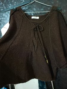 Shimmery Woolen Crepe Top
