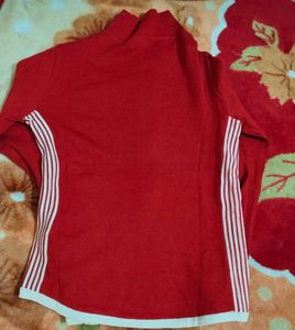 Red Striped Pullover Sweater