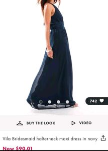Vila Halterneck Maxi Dress