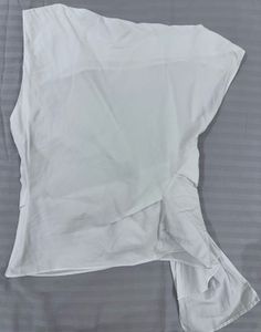 Zara White Tie-Waist Top