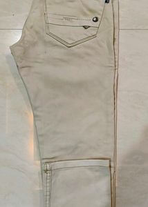 Beige Casual Pants