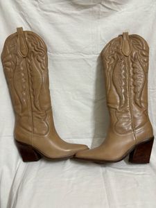 Bronx Cowboy Knee-Length Leather Boots