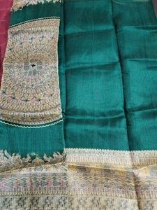 Ethnic Green Saree