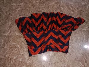 Red &amp; Black Chevron Mini Skirt