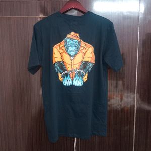 Unisex Branded Round Neck Navy Blue T-Shirt