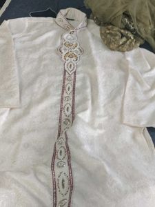 Elegant White Kurta sherwani