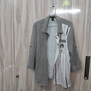 Black &amp; White Shirt Top