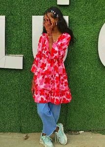 Floral Print Mini Dress