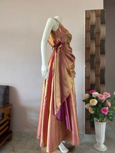 sequined silk blend luxury gown