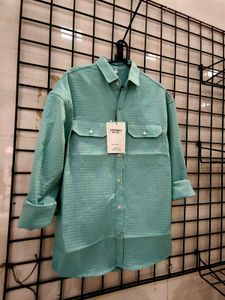Aqua Textured Shirt