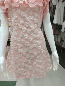 Pink Ruffle Mini Dress