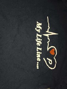 Navy &#39;My Life Line&#39; Graphic Tee