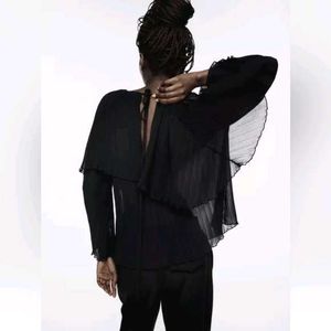 Zara Elegant Black Layered Top